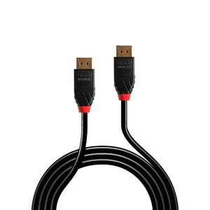 LINDY 41167 DisplayPort-kabel DisplayPort Aansluitkabel DisplayPort-stekker, DisplayPort-stekker 5.00 m Zwart Ultra HD (8K), Vergulde steekcontacten