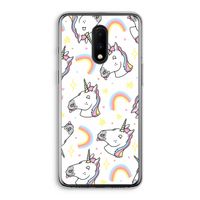 Rainbow Unicorn: OnePlus 7 Transparant Hoesje