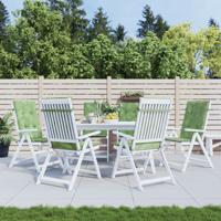 VidaXL Stoelkussens 6 st hoge rug bladpatroon stof