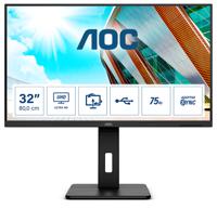 AOC U32P2 LED-monitor Energielabel G (A - G) 80 cm (31.5 inch) 3840 x 2160 Pixel 16:9 4 ms HDMI, DisplayPort, USB 3.1 Gen 1, Hoofdtelefoonaansluiting VA LED