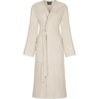 Cawö Cawö Home Dames Badjas met Capuchon 6227 travertin XL