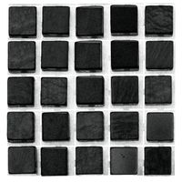 119x stuks mozaieken maken steentjes/tegels kleur zwart 0.5 x 0.5 x 0.2 cm