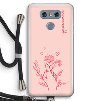 Giving Flowers: LG G6 Transparant Hoesje met koord