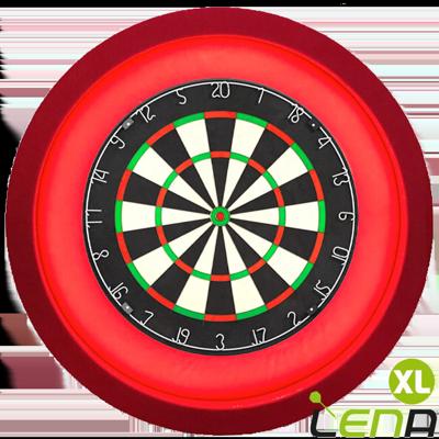 Lena Dartbord Verlichting Deluxe XL Rood