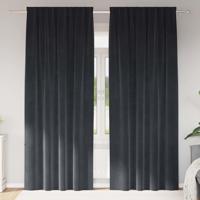 VidaXL Verduisterende gordijnen 2 pcs donkergrijs 140 x 245 cm fluweel