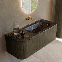 Badmeubel Mondiaz Kurve-Dlux | 115 cm cm | Meubelkleur Shadow | Wastafelkleur Lava | Solid surface | Wasbak rechter zijde spoelbak | Zonder kraangat(en) Badmeubel Mondiaz Kurve-Dlux | 115 cm cm | Meubelkleur Shadow | Wastafelkleur Lava | Solid surface | Wasbak rechter zijde spoelbak | Zonder kraangat(en)