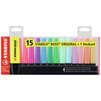 STABILO Textmarker BOSS® ORIGINAL 7015-01-5 Veelkleurig gesorteerd 2 mm, 5 mm 15 stuk(s) - thumbnail