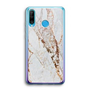 Goud marmer: Huawei P30 Lite Transparant Hoesje