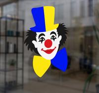 Raamsticker kleurrijke carnaval clown