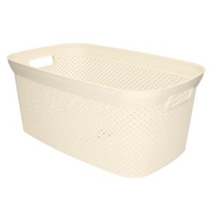 1x Creme wit wasmand 35 liter 34 x 54 x 23 cm huishouden