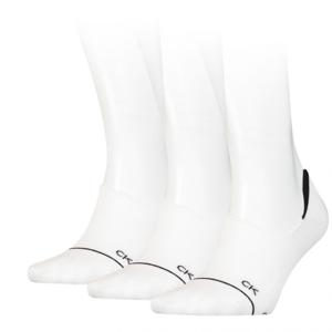 Calvin Klein Dames Footies High Cut 3-pack Wit-One Size (37-41)