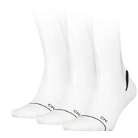 Calvin Klein Dames Footies High Cut 3-pack Wit-One Size (37-41)