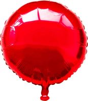 Folieballon rond rood - 46 cm - thumbnail