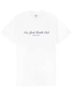 Sporty & Rich t-shirt NY Health Club en coton - Blanc