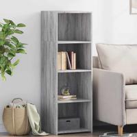 Hoge kast 40x41x124 cm bewerkt hout grijs sonoma eikenkleurig