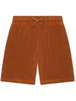 Dolce & Gabbana Kids short de sport Terry à plaque logo - Marron