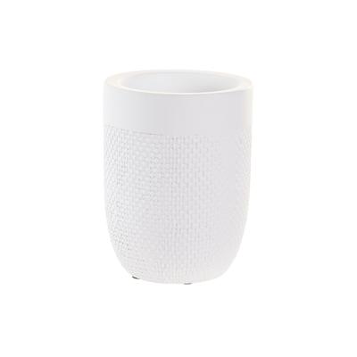 Glas DKD Home Decor 8 x 8 x 10,5 cm Cement Wit