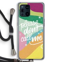Don't call: Oppo Find X3 Pro Transparant Hoesje met koord