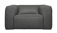 WOOOD Exclusive Fauteuil 'Bean' Met Kussen, kleur Middengrijs Gemeleerd