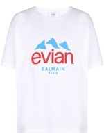 Balmain x Evian t-shirt à logo imprimé - Blanc - thumbnail