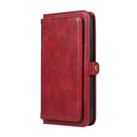 iPhone 15 Pro Max hoesje - Bookcase - Afneembaar 2 in 1 - Backcover - Pasjeshouder - Portemonnee - Kunstleer - Rood - thumbnail