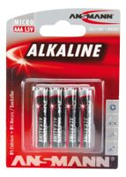 Ansmann 4 x Alkaline batterij | micro AAA / LR03 - 5015553 5015553 - thumbnail