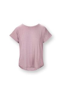 Pip Studio Tatum Top Short Sleeve Little Sumo Stripe Lilac L