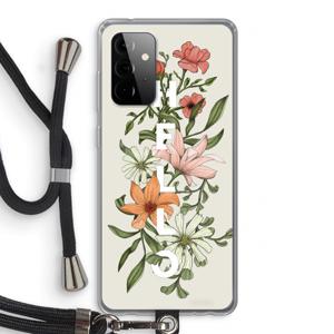 Hello bloemen: Samsung Galaxy A72 5G Transparant Hoesje met koord