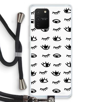 Eye pattern #2: Samsung Galaxy S10 Lite Transparant Hoesje met koord