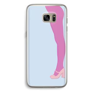 Pink panty: Samsung Galaxy S7 Edge Transparant Hoesje