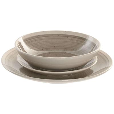 Serviesset Home ESPRIT Beige Grijs Keramiek 18 Onderdelen