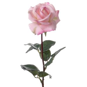 Top Art Kunstbloem roos Caroline - roze - 70 cm - zijde - kunststof steel - decoratie bloemen   -