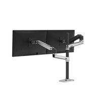 Ergotron LX Series LX Dual Stacking Arm Tall Pole flat panel bureau steun 101,6 cm (40") Aluminium - thumbnail