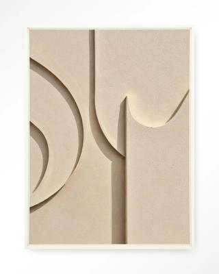Urban Cotton Wandkleed 'Siaa 2' 80 x 110cm in Floating Frame - off white
