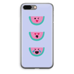 Smiley watermeloen: iPhone 8 Plus Transparant Hoesje