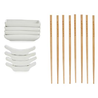 Sushi serveer set - 12-dlg - voor 4 personen - bamboe - sushi serveren