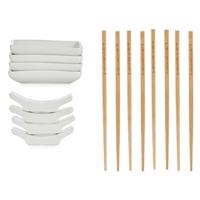 Sushi serveer set - 12-dlg - voor 4 personen - bamboe - sushi serveren