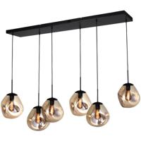 Masterlight Hanglamp Lava 6x goud glas Ø 24cm 2761-05-130-25-60261