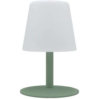 Snoerloze tafellamp - LUMISKY - STANDY MINI Olijf - H25 cm - Olijfgroene stalen voet - Warm wit en witte LED