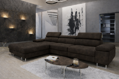 2dekans Slaapbank met opbergruimte Sem | Preston Antraciet| Links | L-Hoekbank | Stofschade + Niet in originele verpakking