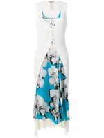 Roberto Cavalli Robe cardigan hybride - Bleu