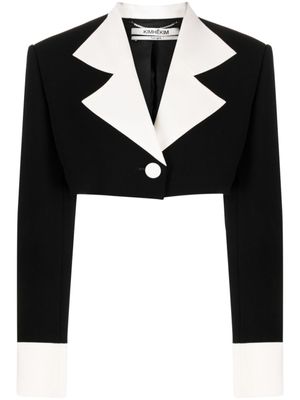 Kimhekim veste crop à design bicolore - Noir