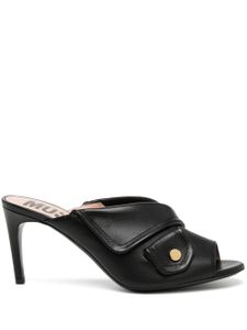 Moschino mules en cuir à talon - Noir