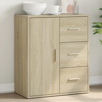 Dressoir 60x31x70 cm bewerkt hout sonoma eikenkleurig