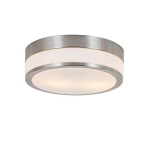 QAZQA Moderne plafondlamp staal 28 cm IP44 - Flavi