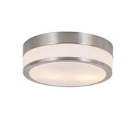 QAZQA Moderne plafondlamp staal 28 cm IP44 - Flavi