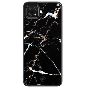 Samsung Galaxy A22 5G hoesje - Marmer zwart