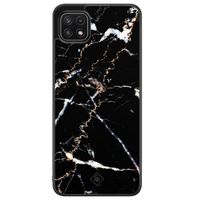 Samsung Galaxy A22 5G hoesje - Marmer zwart