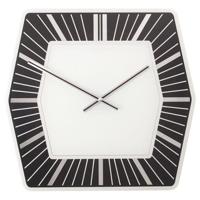 NeXtime klok 8128zw hexagon, 43x43 cm, wall, white