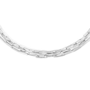 Multi-ketting Paperclipschakel zilver 4,0 mm 41 + 4 cm